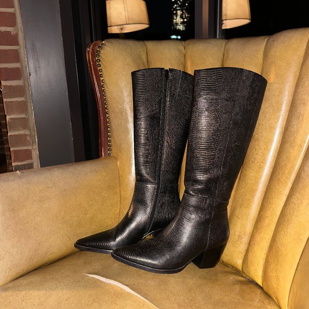 Matisse Bruna Western Boot - Size 7, Black Lizard